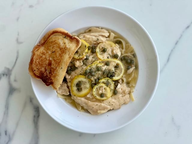Fettucini Chicken Piccata.