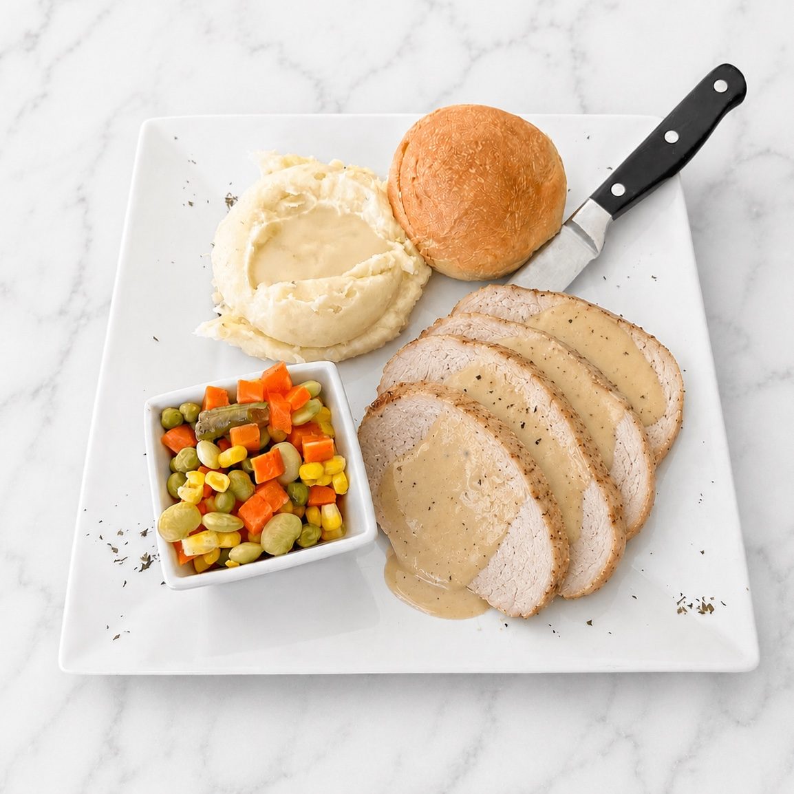 Homestyle Pork Loin Dinner.