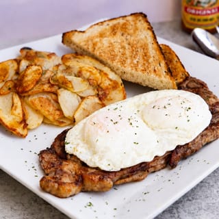 Two Eggs with Strip Steak