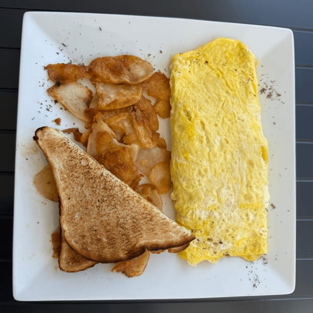 Corned Beef Hash Omelet.