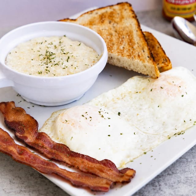 Two Eggs with Bacon, Sausage or Ham.