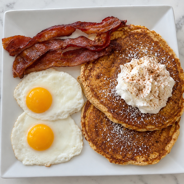 Pumpkin Pancake Combo.
