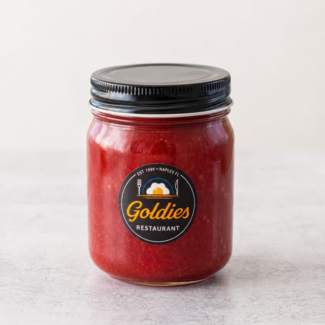 Homemade Strawberry Jelly - whole Jar.