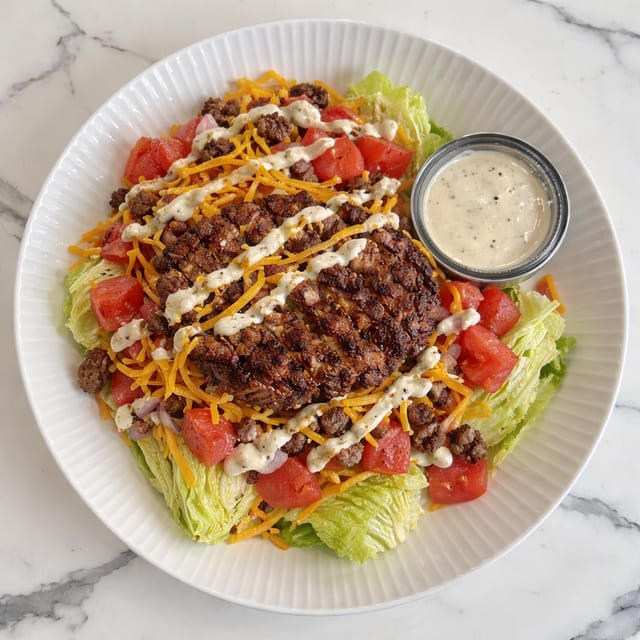 Grilled Burger Wedge Salad.