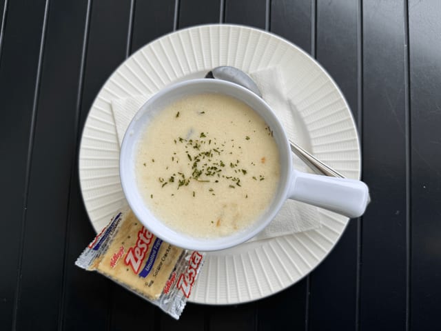 New England Clam Chowder.