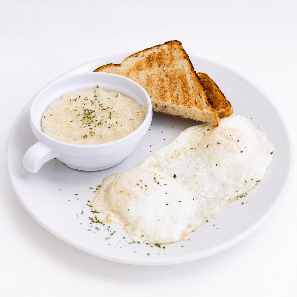Two Eggs with Bacon, Sausage or Ham.