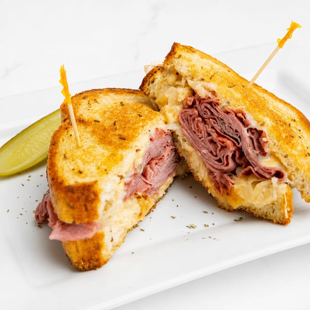 Hot Corned Beef Sandwich.