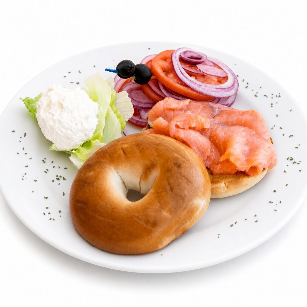 Nova Lox & Cream Cheese Bagel.