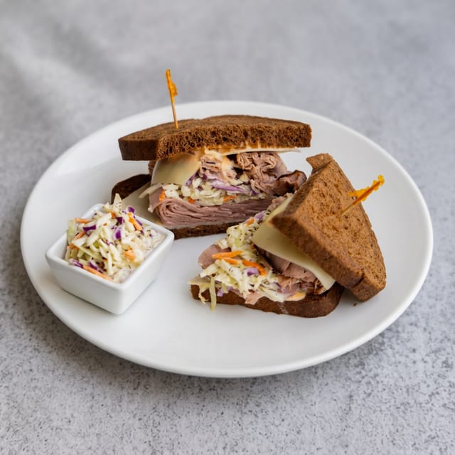 #2. Corned Beef, Roast Beef & Swiss Cheese Sandwich.